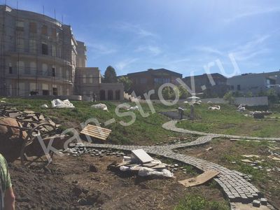 Укладка тротуарной плитки